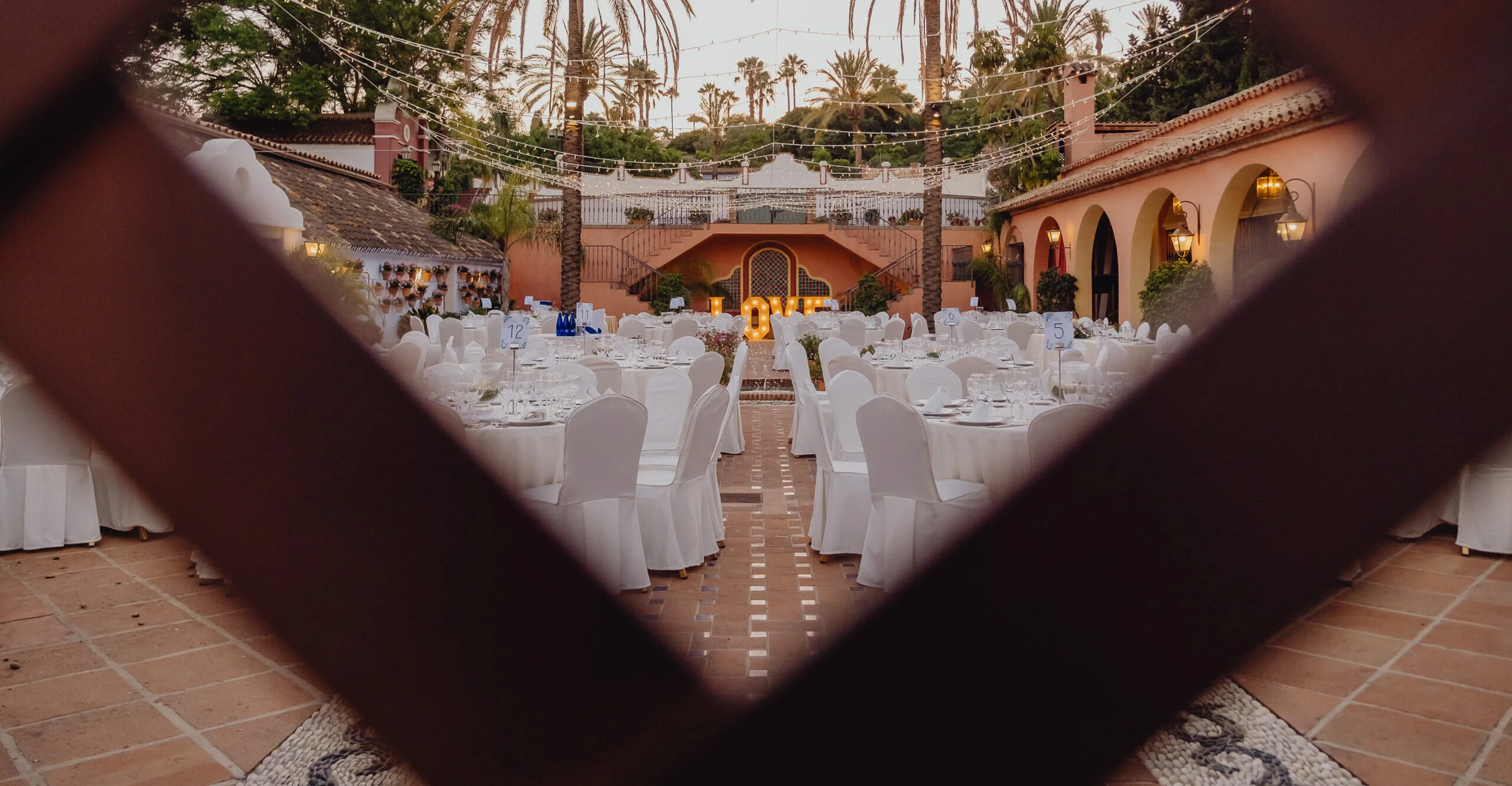 patio exterior para bodas de verano
